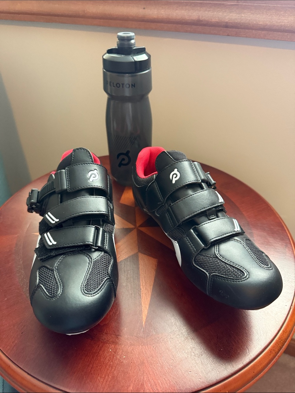 Peloton Black and Red Women's Cycling Shoes